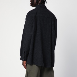 Destin Charcoal grey wool and cashmere overshirt - Img 2