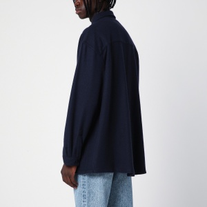 Destin Dark blue wool and cashmere overshirt - Img 2