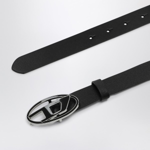 Diesel Black leather belt with Oval D buckle - Img 2