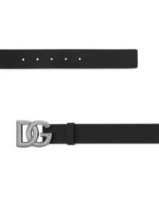 Dolce & Gabbana Calfskin belt with crossed DG logo buckle - Img 2