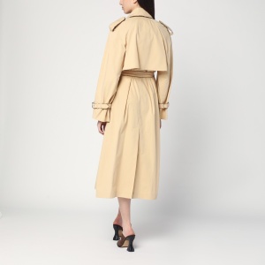Dries Van Noten Double-breasted beige trench coat in cotton - Img 2