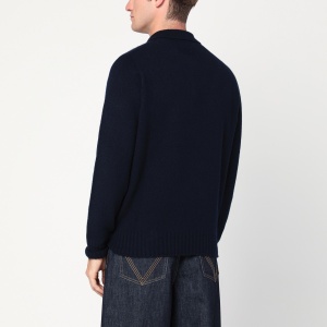 Drumohr Navy blue lambswool polo - Img 2