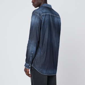 Dsquared2 Dan shirt in washed blue denim - Img 2