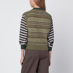 Dunst Olive green wool blend waistcoat - Img 2