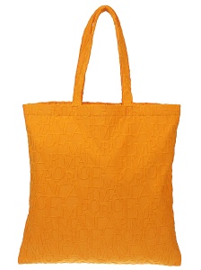 Emporio Armani Beachwear shopper in bold 3D ASV logo fabric