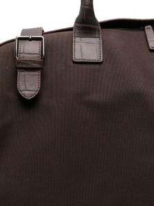 Emporio Armani Duffel bag with crocodile-print leather details - Img 4