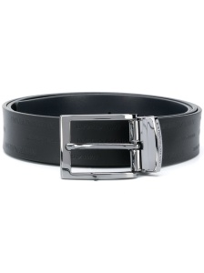 Emporio Armani Exclusive all-over Logo embossed Leather belt
