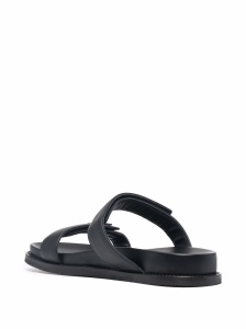 EMPORIO ARMANI EXCLUSIVE Emporio Armani double-strap leather sandals - Img 3