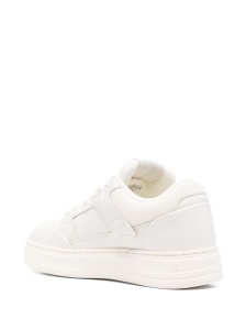 EMPORIO ARMANI EXCLUSIVE Emporio Armani Leather and mesh sneakers with contrasting details - Img 4