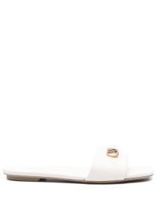 EMPORIO ARMANI EXCLUSIVE Emporio Armani Nappa-leather sandals with eagle plate