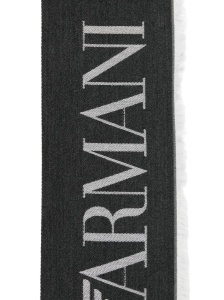 Emporio Armani logo detail Striped stole - Img 2