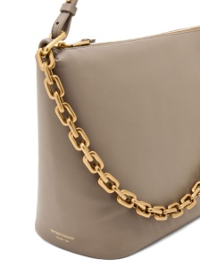 Emporio Armani Medium leather hobo bag with chain - Img 4