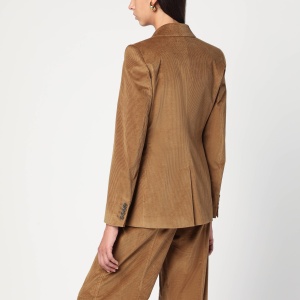 ETRO Brown double-breasted velvet jacket - Img 2