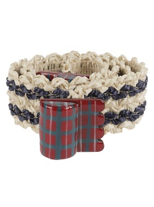 Exquisite J Striped raffia belt - Img 2
