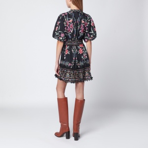 FARM Rio Black Belle Garden mini dress with belt - Img 2