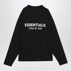 Fear of God Essentials Black cotton sweater with logo - Img 2