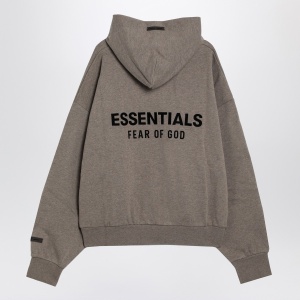Fear of God Essentials Grey fleece cotton sweatshirt with logo - Img 2