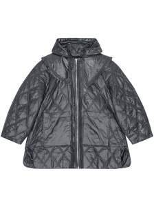 Ganni Shiny Quilt Midi Jacket