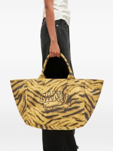 Ganni Tiger-print tote bag - Img 3