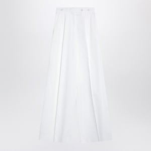 Givenchy White pleated cotton trousers