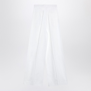 Givenchy White pleated cotton trousers - Img 2