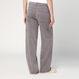 Golden Goose Light brown pants in chevron wool blend - Img 2