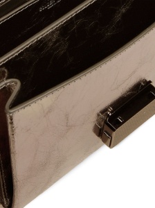 Golden Goose Venezia Bag in anthracite grey laminated leather with black details - Img 3