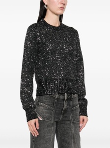 Golden Goose wool blend cropped sweater with all-over sequins - Img 3