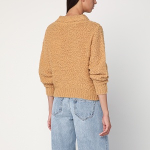 ISABEL MARANT Caramel-coloured Romane sweater with cable knit - Img 2