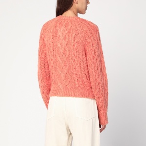 ISABEL MARANT Étoile Rust pink Yara openwork knit cardigan - Img 2