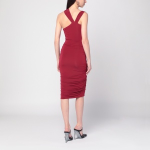 ISABEL MARANT One-shoulder Ethel dress in light burgundy - Img 2