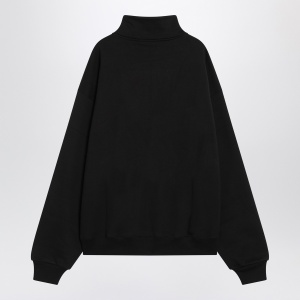 JACQUEMUS Black cotton zip-up sweatshirt - Img 2