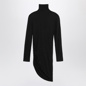 JACQUEMUS Black draped Spallina dress