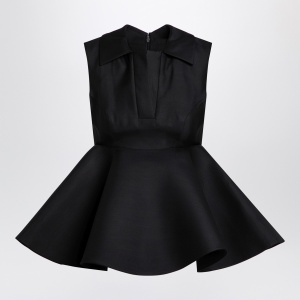 JACQUEMUS Black wool and silk Spalla Top