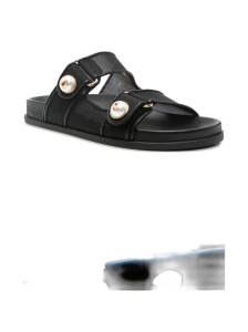 Jimmy Choo Fayence Sandal Low leather sandals with pearls - Img 2