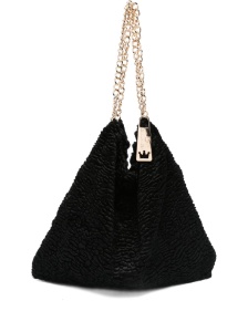 La Milanesa Chain-strap textured shoulder bag