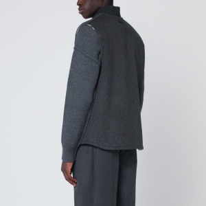 Lardini Grey wool zip gilet - Img 2
