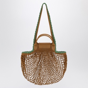 Longchamp L La Pliage mesh bag in Tobacco colour - Img 2