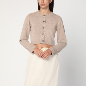 LouLou De Saison Beige cropped cardigan in cashmere