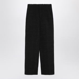 LouLou De Saison Black straight bouclé trousers
