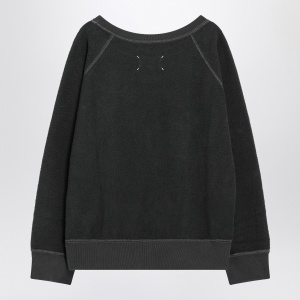 Maison Margiela Faded black sweatshirt in cotton with logo - Img 2