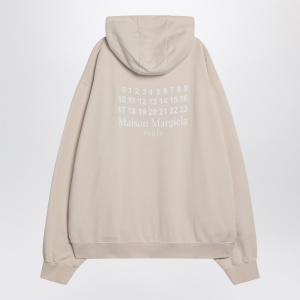 Maison Margiela Oversized écru hoodie with Numeric logo - Img 2
