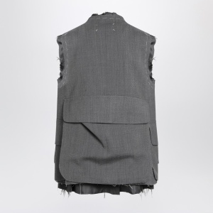Maison Margiela Vest Work in Progress grey in wool - Img 2