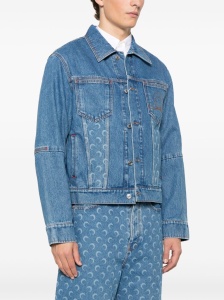 Marine Serre crescent moon-print denim jacket - Img 2