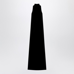 Max Mara Pianoforte Black satin velvet long dress