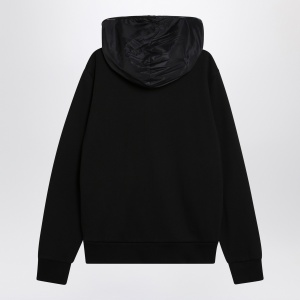 Moncler Black zip cardigan in cotton and nylon - Img 2