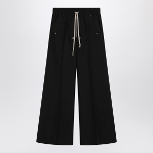 Moncler + Rick Owens Wide Bela trousers in black cotton poplin