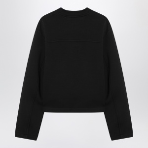 Moncler X Edward Enninful Black sweatshirt with asymmetric hem - Img 2