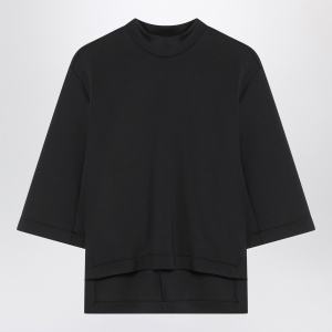 Moncler X Edward Enninful Black top with asymmetric hem