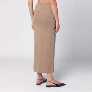 Moschino Beige/grey wool long skirt - Img 2